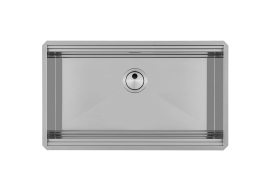 Stainless steel sink 75x37cm workstation Milanello (1034850)