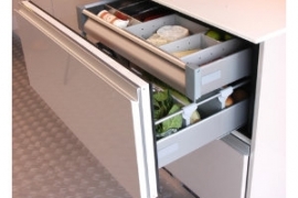 Integrated drawer-fridge with two drawers, W80cm (60000004)