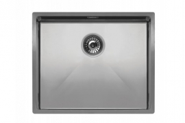 Stainless steel sink. W55cm. Cube Steel (CU-550-STEEL)