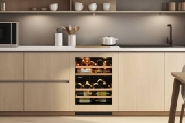 Винный холодильник под столешницей, мебельная рама, 2 зоны, Ш60см (AVU50PANEL)