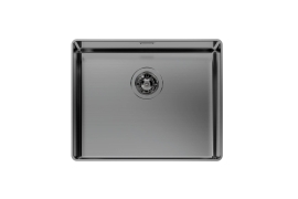 Brushed gun metal stainless steel sink 50x40cm Phantom Edge R12 (4350056)