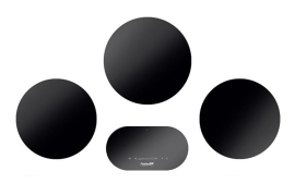 Black modular induction hob, 30cm and 2x27cm zones (ICI0302)