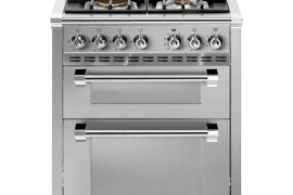 ASCOT vabaltseisev pliit kahe ahju ja gaasiplaadiga, ahi + aur, L70cm - värvivalik (AQ7SF-4)