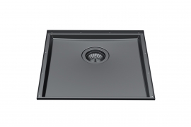 Gun metal stainless steel sink base. 40x40cm. Phantom (5554046)