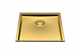 Roostevabast terasest kuldne valamu põhi. 40x40cm. Phantom 5554 049