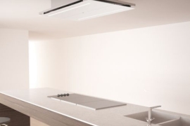 Ceiling hood, W 110cm, white glass (SLT960FS)