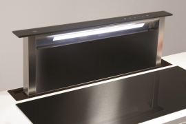 FLUSH TOP downdraft with light, W 87.5cm (S-DD2LEM/88)