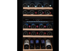 Integrated dual zone wine cooler. H 88cm, push to open (AVI48PREMIUM)