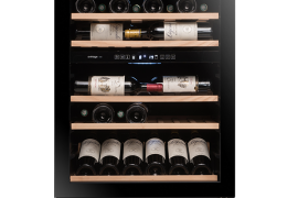 Dual zone wine cooler under counter. H 81,5cm, push to open (AVU53FPREMIUM)