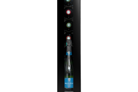 Wine cooler under countertop, black glass, W15cm (AVU8TNA)