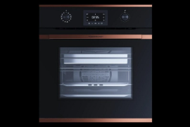 Встроенная духовка+пароварка, черное стекло, медные детали (BD6340.0S-DK7000)
