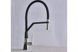 Black chrome brass kitchen faucet with hand shower FL (8521000)