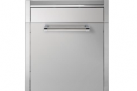 Refrigerator and freezer with stainless steel door, W 70cm (G7FR-D)