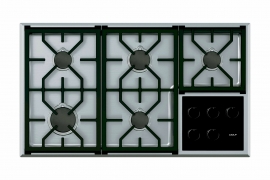 Gas Cooktop with black knobs. W 91,4cm, 5 burners (ICBCG365T/S)