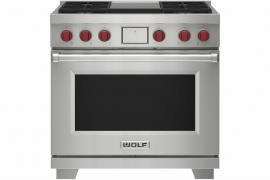 Dual Fuel Range Cooker. Teppanyaki, 4 burners (ICBDF36450G/S/P)