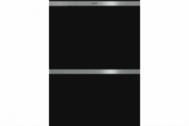 Double contemporary black glass oven (ICBDO3050CM/B)