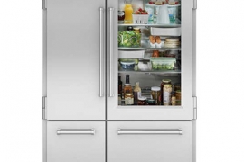 PRO Refrigerator + freezer with glass door, W 1219mm (ICBPRO4850G)