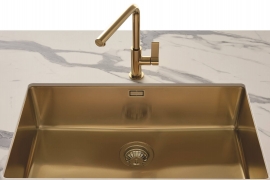 Golden stainless steel sink. 40x40cm. KE (2156859)