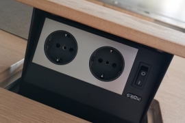 Pop-up 2 port socket. (SB-PS-CHAM-MINI)