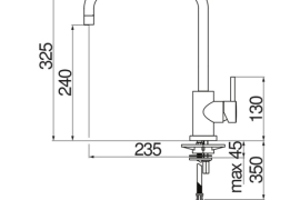 Matte white U-shaped kitchen faucet. LIVE (LV00134WM)