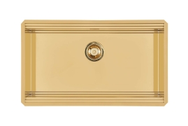 Золотая раковина из нержавеющей стали 75x37см рабочее место Milanello. (1034859)