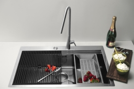 Stainless steel sink Milanello workstation. Flush-mount, W 81cm. (1034050)