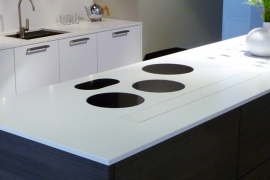 Black modular induction hob, 2x30cm and 27cm zones (ICI0301)