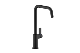 Matte black U-shaped kitchen faucet. FLAG (FL96123BM)