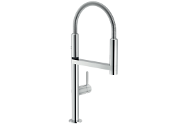 Chrome kitchen faucet with hand shower. MOVE (MV92300/50CR)