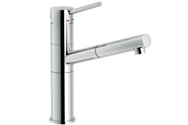 Chrome pull-out kitchen faucet. SNOW (SN00717CR)