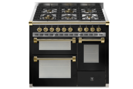 ASCOT free-standing stove with three ovens and gas hob, oven + steam,W100 cm (A10FF-6W)