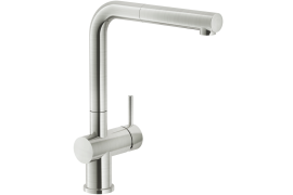 Brushed L-shape pull-out kitchen faucet. LIVE (LV00117/1IX)