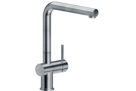 Brushed gun metal L-shape pull-out kitchen faucet. LIVE (BR00217/1GUP)