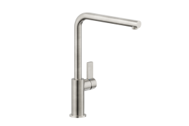 Brushed stainless steel L-shaped kitchen faucet. FLAG (FL96133IP)