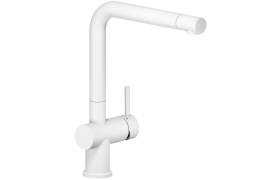 White L-shaped kitchen faucet. LIVE (LV00113WM)