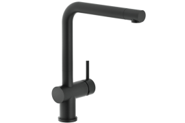 Matt black L-shaped kitchen faucet. LIVE (LV00113BM)