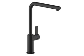 Matte black L-shaped kitchen faucet. FLAG (FL96133BM)