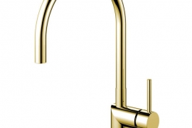 Stainless steel kitchen faucet - golden (RH-160)