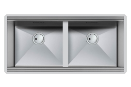 Stainless steel sink 97x40cm workstation Milanello (1016850)