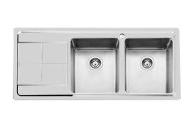Brushed stainless steel sink 117x40cm KE (2222051)