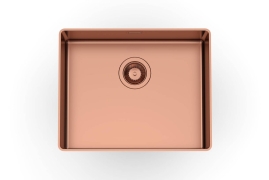 Harjatud vaskne roostevabast terasest valamu 50x40cm Phantom Edge R12 (4350058)