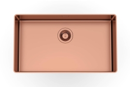 Brushed copper stainless steel sink 71x40cm Phantom Edge R12 (4371058)