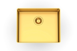 Раковина из матовой нержавеющей стали золотистого цвета 50x40см Phantom Edge R12 (4350059)