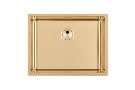 Golden stainless steel sink. 53x40cm. SKIN (4453849)