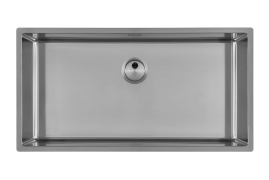 Brushed stainless steel sink 80x40cm SKIN (4458040)