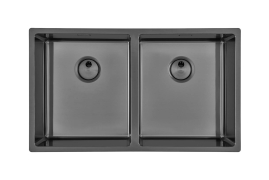 Harjatud gun metal roostevabast terasest valamu 34x40cm SKIN (4455046)