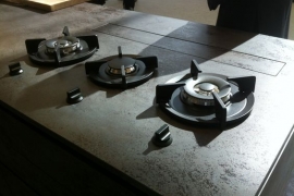 WORKTOP CONERED downdraft, W 120cm (S-DD2STONE120)