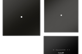 Черная модульная индукционная варочная панель, 2 квадратные зоны 30см + 27см (SQ0202B)