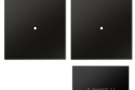 Черная модульная индукционная варочная панель, 2 квадратные зоны 30см (SQ0203B)