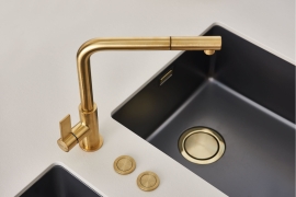 Brushed golden Pull-out faucet VELA (8498129)